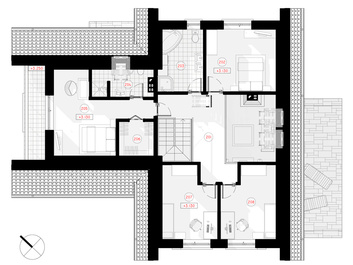  Tradicinis, dviejų aukštų, erdvus gyvenamasis namas dideliai iki 6 asmenų šeimai - projektas "Henrikas" | NPS Projektai