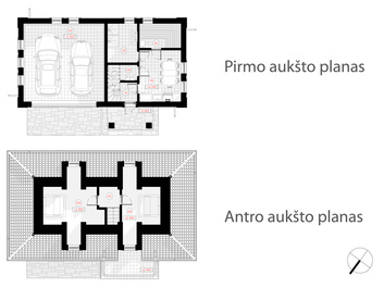 Ūkinio pastato patalpų išdėstymo planas