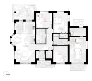 Gyvenamasis namas su dvišlaičiu stogu Alma | NPS Projektai
