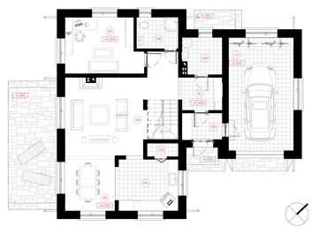  Tradicinis, dviejų aukštų, erdvus gyvenamasis namas dideliai iki 6 asmenų šeimai - projektas "Henrikas" | NPS Projektai