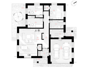 Kompaktiškas, bet kartu ir savitai išskirtinis vieno aukšto gyvenamasis namas - Aldas | NPS Projektai