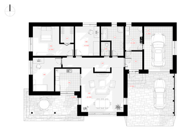 Paprastas, tradicinis, keturšlaitis namo projektas "Samanta" yra vidutinio dydžio namas | NPS Projektai